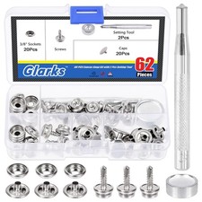 Glarks Kit di 62 bottoni a