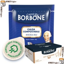150 Cialde Carta Caffè Borbone Miscela Blu Filtrocarta ESE38 + Kit accessori
