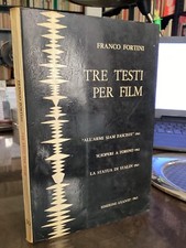 Franco fortini tre testi - testi, per