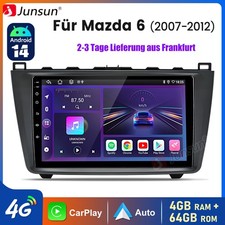 Per Mazda 6 2007-2012 4+64GB 8Core Carplay Android14 Autoradio GPS Navi WIFI DAB