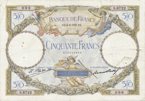 Banconota francia franchi - 50,