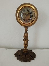 Antico orologio da tavolo In bronzo/ottone da revisionare -Made in Germany