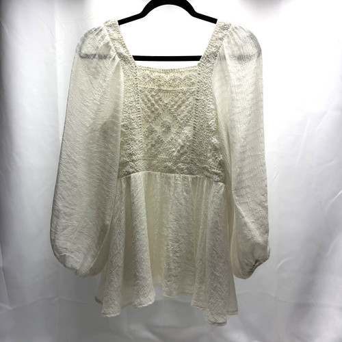 Camicetta contadina boho crema