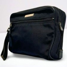 Autentica GUCCI seconda borsa pochette pochette tracolla pelle Nyron nera cer...