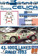 DECAL TOYOTA CELICA TURBO 4WD ST185 J.KANKKUNEN 1000 LAKES R. 1993 WINNER (01)