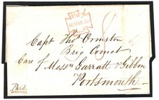 GB HISTORIC LETTER Brig Captain 1830 MADEIRA Voyage FRIGHTENED PASSENGERS? 46.9