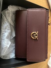 NUOVO - Portafoglio PINKO Donna Pelle Cioccolato/Viola