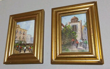 - VECCHIA NAPOLI - 2 VECCHI QUADRI DIPINTI AD OLIO FIRMATI