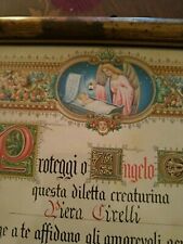 Antico quadretto Proteggi Angelo Custode 1943