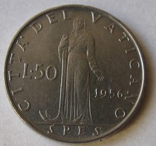 50 lire Vatican City Pius XII