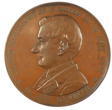 1861 archeologia ARCHISSE DE CAUMONT archeologo bronzo 64mm