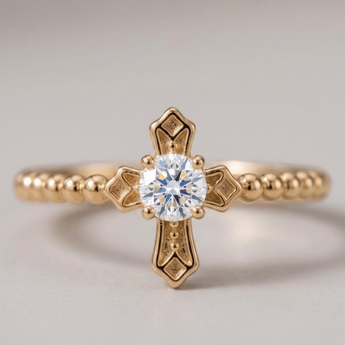 Elegant cross moissanite - cross,