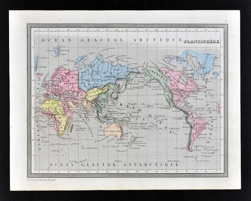 1835 monin fremin antica mappa - fremin,