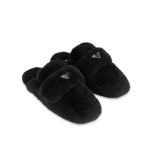 Prada mule shearling pelle - prada,