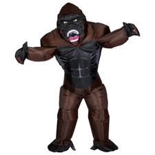 VESTITO CARNEVALE GORILLA COSTUME GONFIABILE TRAVESTIMENTO PER ADULTI