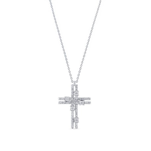 Collana croce diamanti - collana,