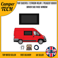 FIAT DUCATO 06-24 SWB L1 finestrino anteriore lato guida FISSO + kit + guarnizione a U