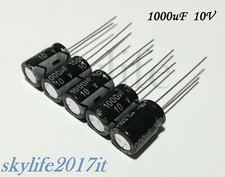 5 pz Condensatori elettrolitici 1000uF 10V - 5 pezzi condensatore 