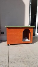Cuccia canile da esterno in legno coibentata