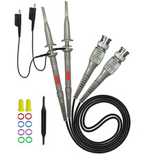 2 Sonde a Clip Universali per Oscilloscopio 100Mhz Con Kit Accessori 1X o 10X