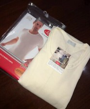 2 pezzi Maglia uomo Tiramisu Liabel lana esterno cotone interno manica corta 