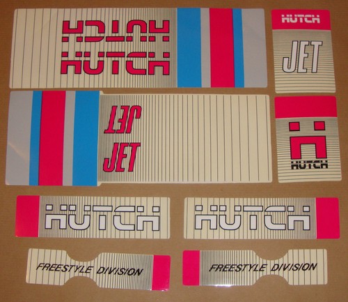 Set adesivi hutch jet bmx - adesivi,