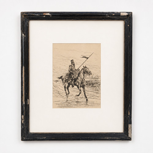 Stampa antica edouard detaille - stampa,