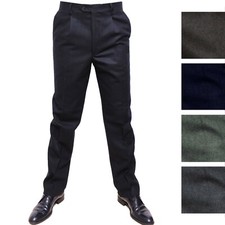 Pantalone Uomo Classico Flanella Taglie Dispari Misto Lana Drop 0 Invernale Cald