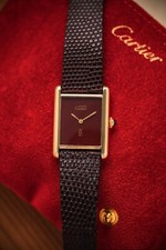 Cartier Tank - Must de Cartier Vermeil 23x30mm mechanical hand wound burgundy