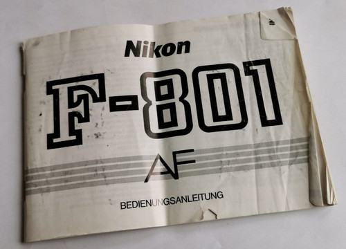 Manuale istruzioni nikon 801 - nikon, f-801