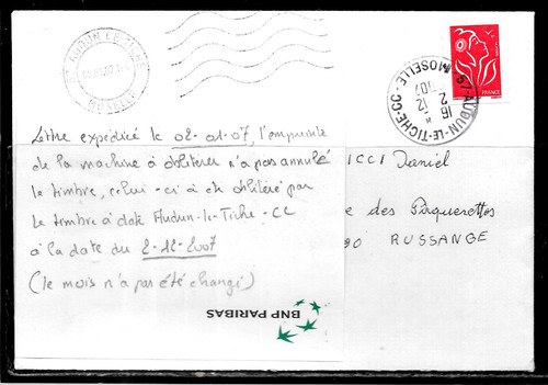 O355 lettre audun le - de,