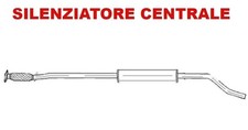 Marmitta silenziatore centrale SIGAM per FIAT Punto 188 1.2 16V 80 59 Kw 80 CV