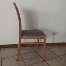 Sedia in legno massello con seduta imbottita (x4)