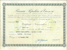 Certificato Azioni N. 12