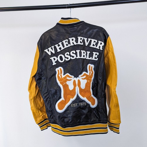 Men zara leather varsity - zara,