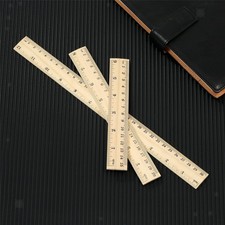 3x Righello dritto in legno