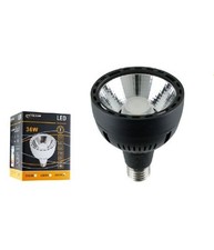 Lampadina Led Cob Par30 E27 36 Watt Faretto Luce 6500k 3000k 4000k Nero P30-2n