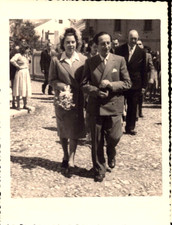 FOTO ANNI '50 - MATRIMONIO A LAIGUEGLIA - PADRE E FIGLIA - O COPPIA SPOSI -