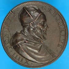 GREGORIO XIV MEDAGLIA SENZA DATA STEMMA PAPALE RICONIO MAZIO XIX SECOLO qFDC
