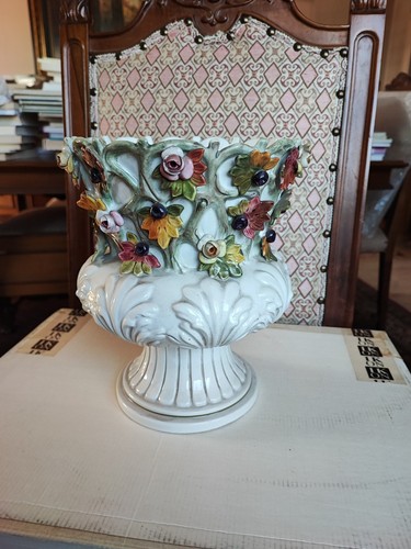 Vaso ceramica bassano decoro - vaso,