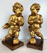 Antica coppia putto dorato - antica,