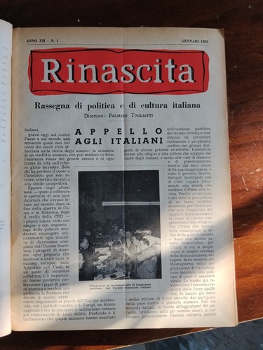 Libro rivista rinascita 1955 - rinascita,