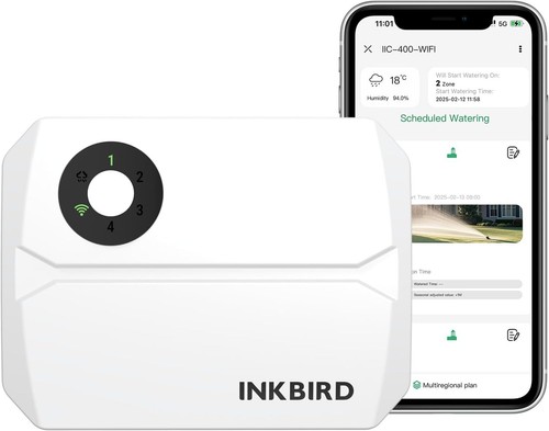 Inkbird zone lawn sprinkler - 4-zone,