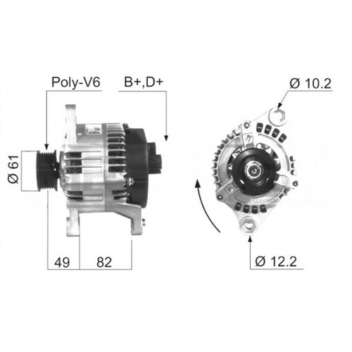 Alternatore per fiat fiorino - per,