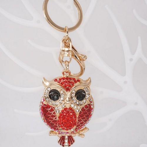 Gufo portachiavi con strass