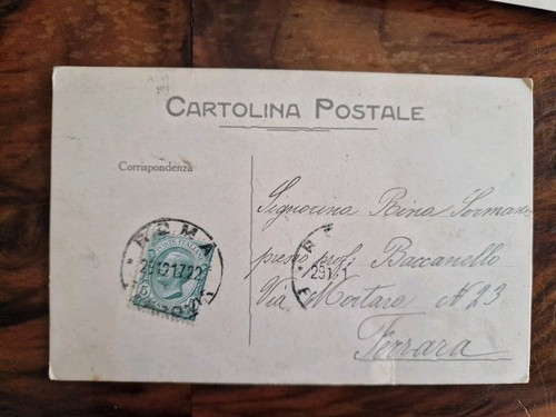 Cartolina postale roma ferrara - cartolina,