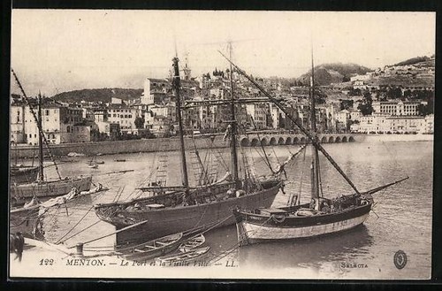 Cartolina mentone port et - le,