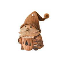 GUSTAVO Gnomo in legno da appendere 14x18 cm - fronte retro 1G92