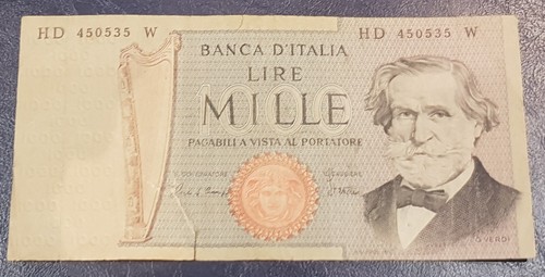 Banconota 1000 lire verdi - lire,