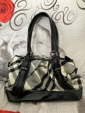 Borsa Burberry Vintage nero grigio bianco opaco con tracolla